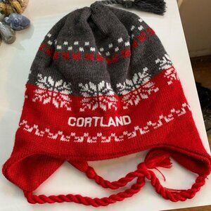 Cortland Wool Acrylic Winter Chullo Beanie Fleece Lined Cap Ear Flaps